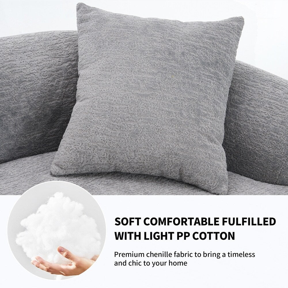 Canapé causeuse incurvé blanc en éponge à compression complète