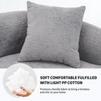 Canapé causeuse incurvé blanc en éponge à compression complète