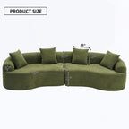 Canapé causeuse incurvé blanc en éponge à compression complète