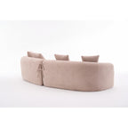 Canapé causeuse incurvé blanc en éponge à compression complète