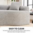 Canapé causeuse incurvé blanc en éponge à compression complète