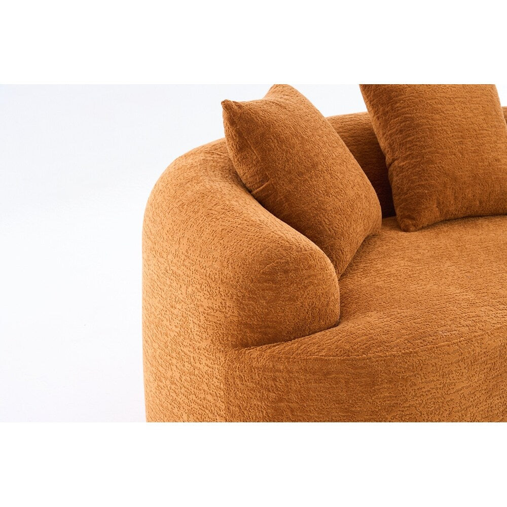 Canapé causeuse incurvé blanc en éponge à compression complète