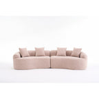 Canapé causeuse incurvé blanc en éponge à compression complète