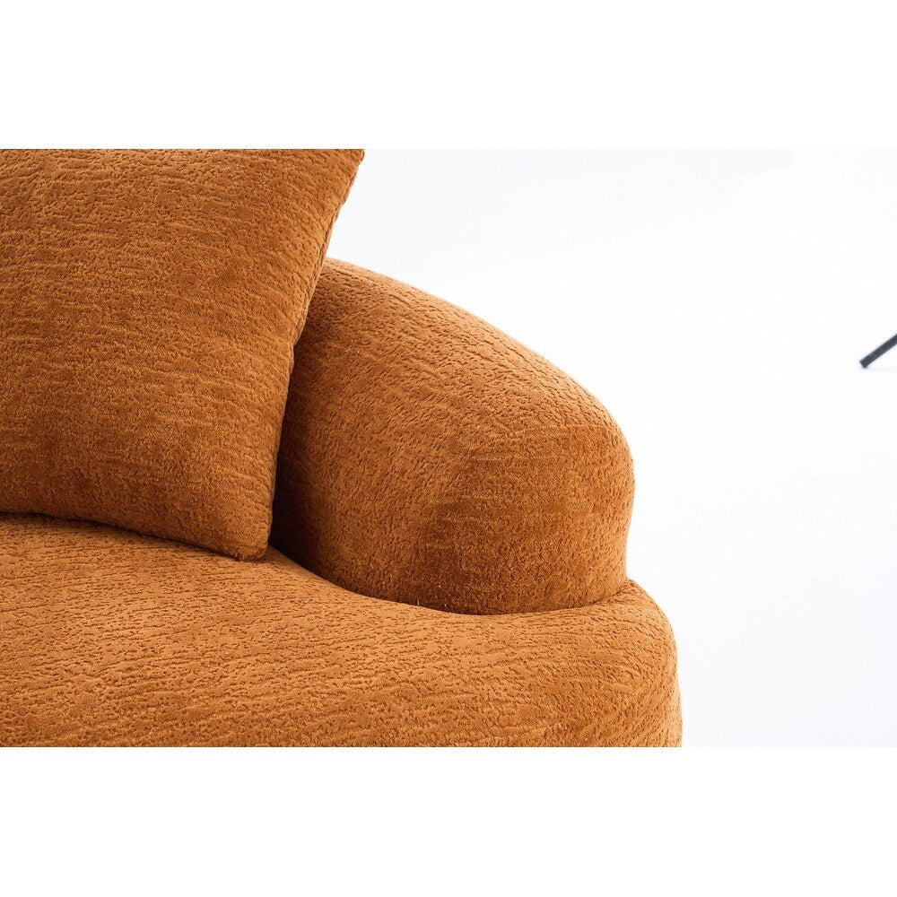 Canapé causeuse incurvé blanc en éponge à compression complète