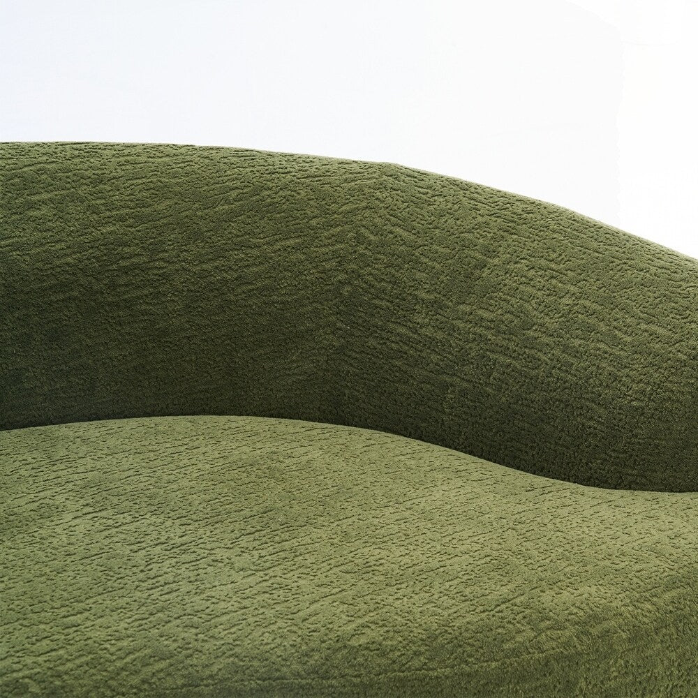 Canapé causeuse incurvé blanc en éponge à compression complète