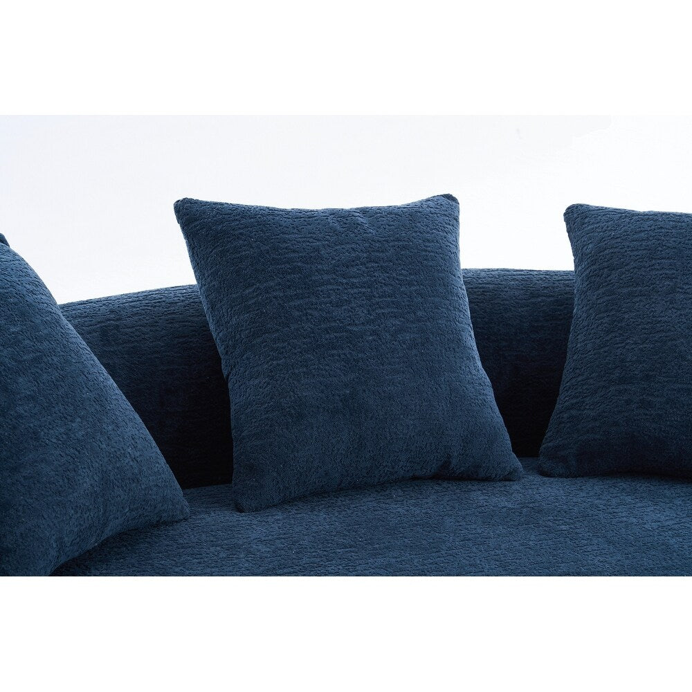 Canapé causeuse incurvé blanc en éponge à compression complète