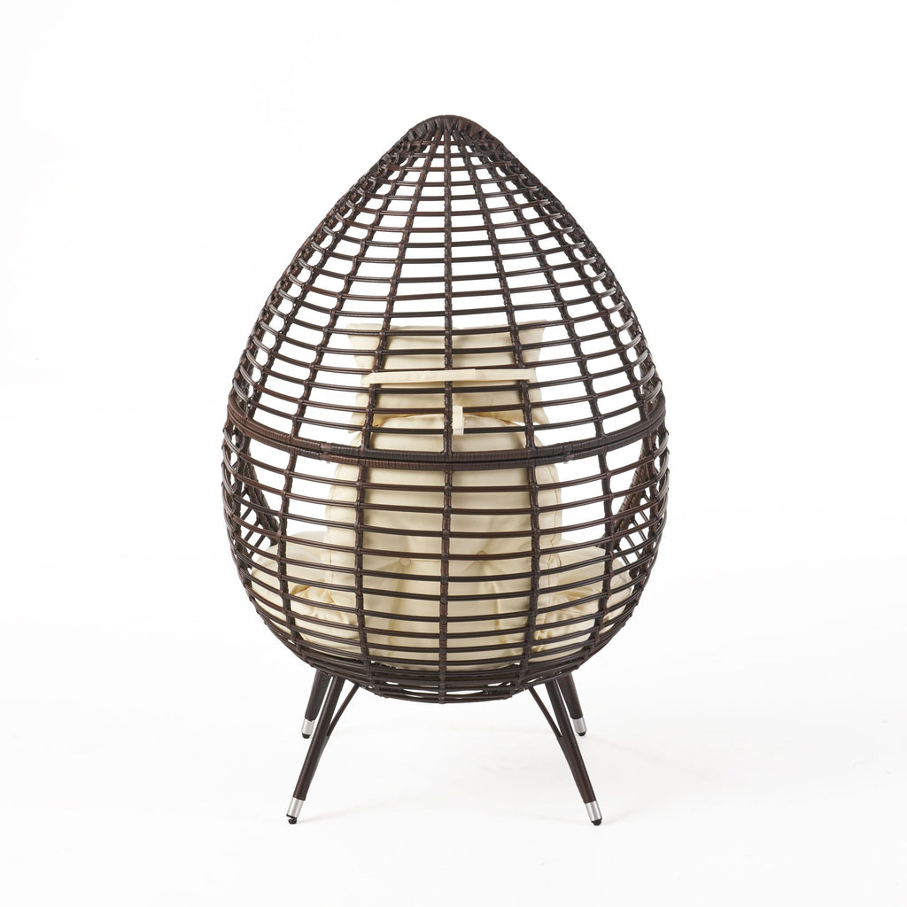 Fauteuil lounge en osier Cutter Teardrop par Christopher Knight Home