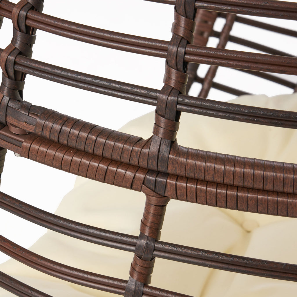 Fauteuil lounge en osier Cutter Teardrop par Christopher Knight Home