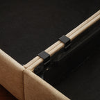 Canapé en chenille avec dossier et accoudoirs cylindriques et siège de rangement