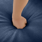 Canapé en chenille avec dossier et accoudoirs cylindriques et siège de rangement