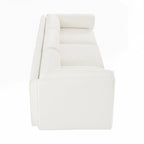 Canapé en chenille avec dossier et accoudoirs cylindriques et siège de rangement