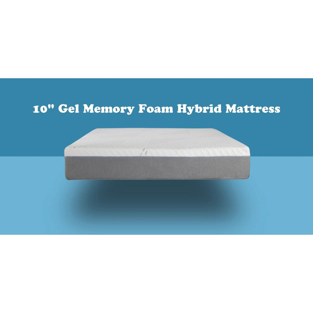 Matelas hybride Cypress 10 pouces à ressorts ensachés en gel rafraîchissant moyen, housse amovible par BRN