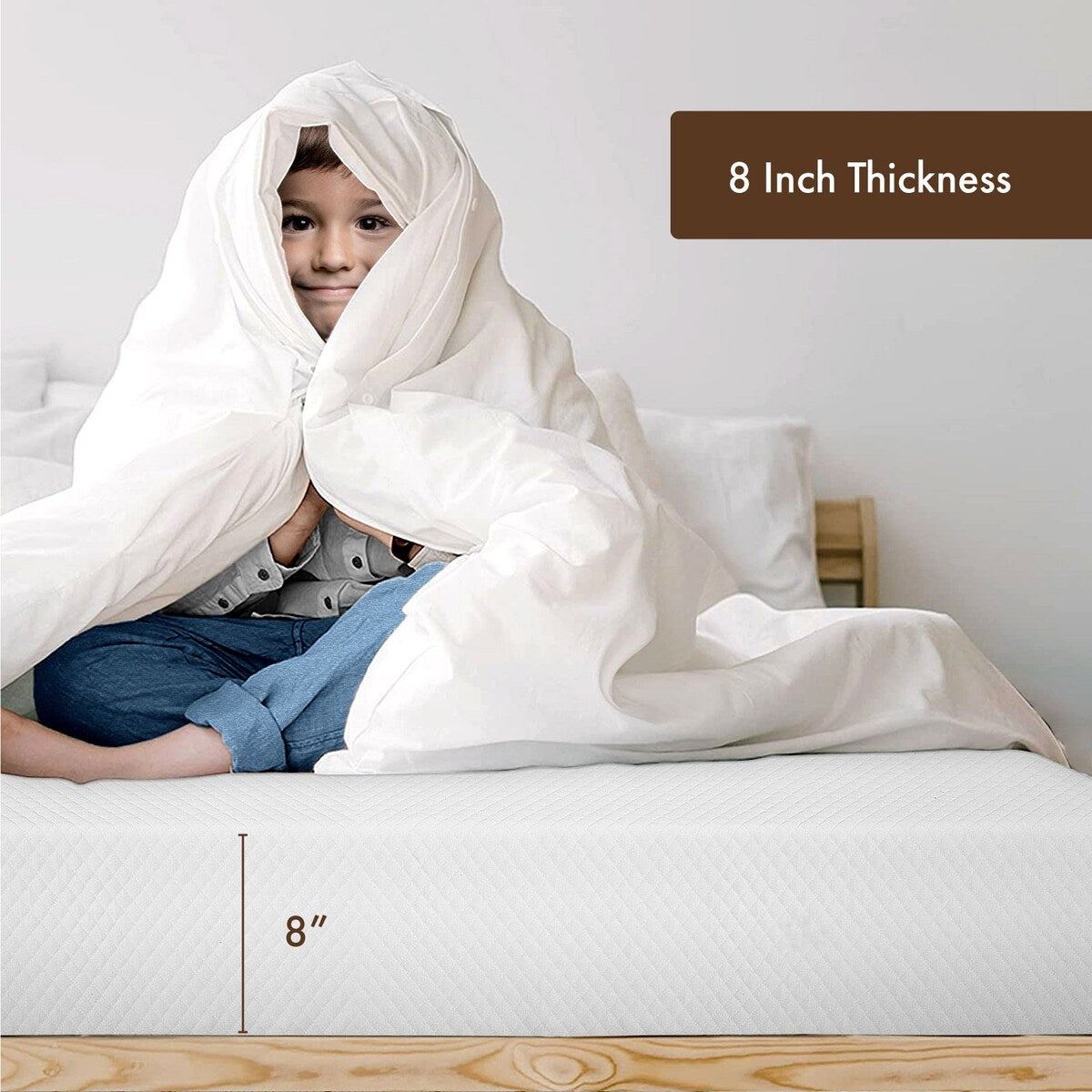 Matelas hypoallergénique à mémoire de forme CertiPUR-US Gel DH BASIC 10 pouces par Denhour