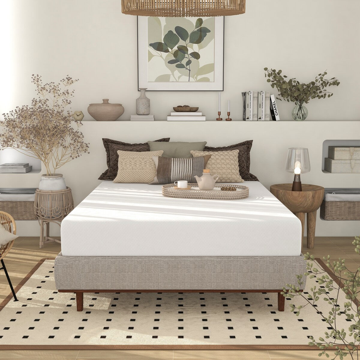 Matelas hypoallergénique à mémoire de forme CertiPUR-US Gel DH BASIC 10 pouces par Denhour