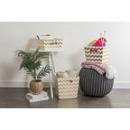 Trapèze de rangement décoratif à chevrons rigides DII