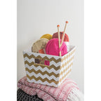 Trapèze de rangement décoratif à chevrons rigides DII