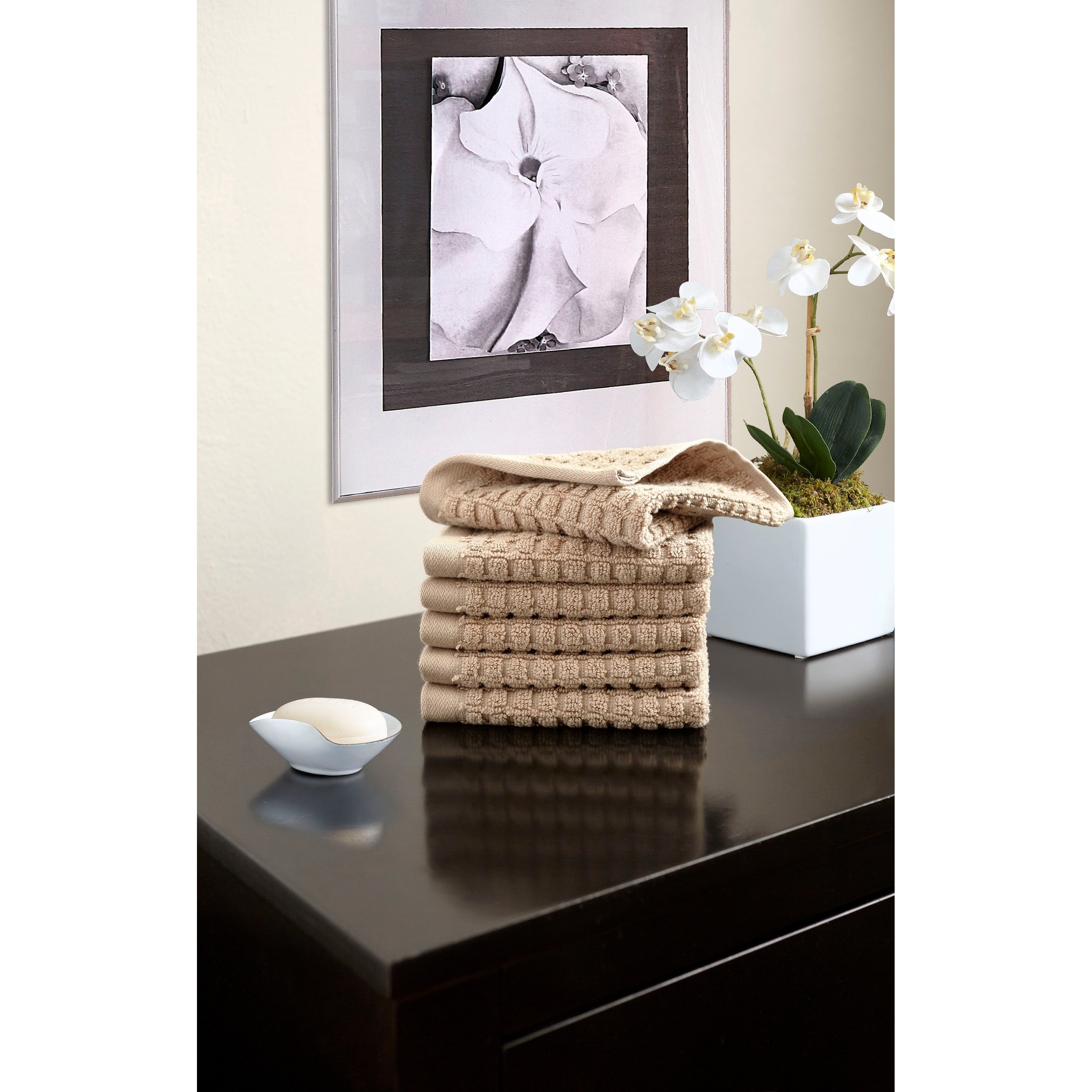 Ensemble de 6 débarbouillettes à séchage rapide DKNY - Lot de serviettes