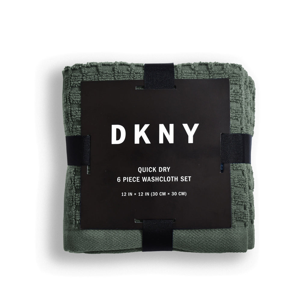 Ensemble de 6 débarbouillettes à séchage rapide DKNY - Lot de serviettes