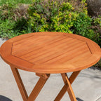 Ensemble bistro 3 pièces Twin Lakes de DTY Outdoor Living, rond, en eucalyptus, huile naturelle