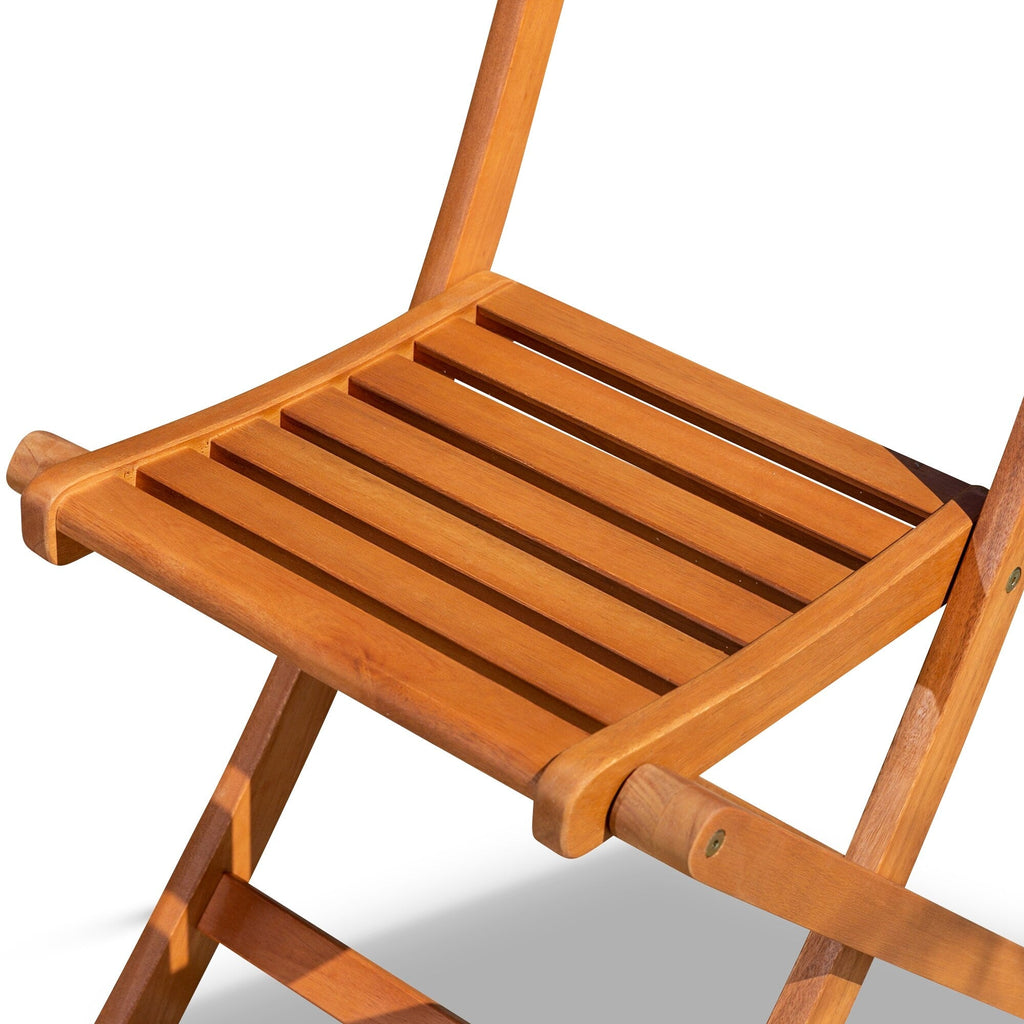 Ensemble bistro 3 pièces Twin Lakes de DTY Outdoor Living, rond, en eucalyptus, huile naturelle