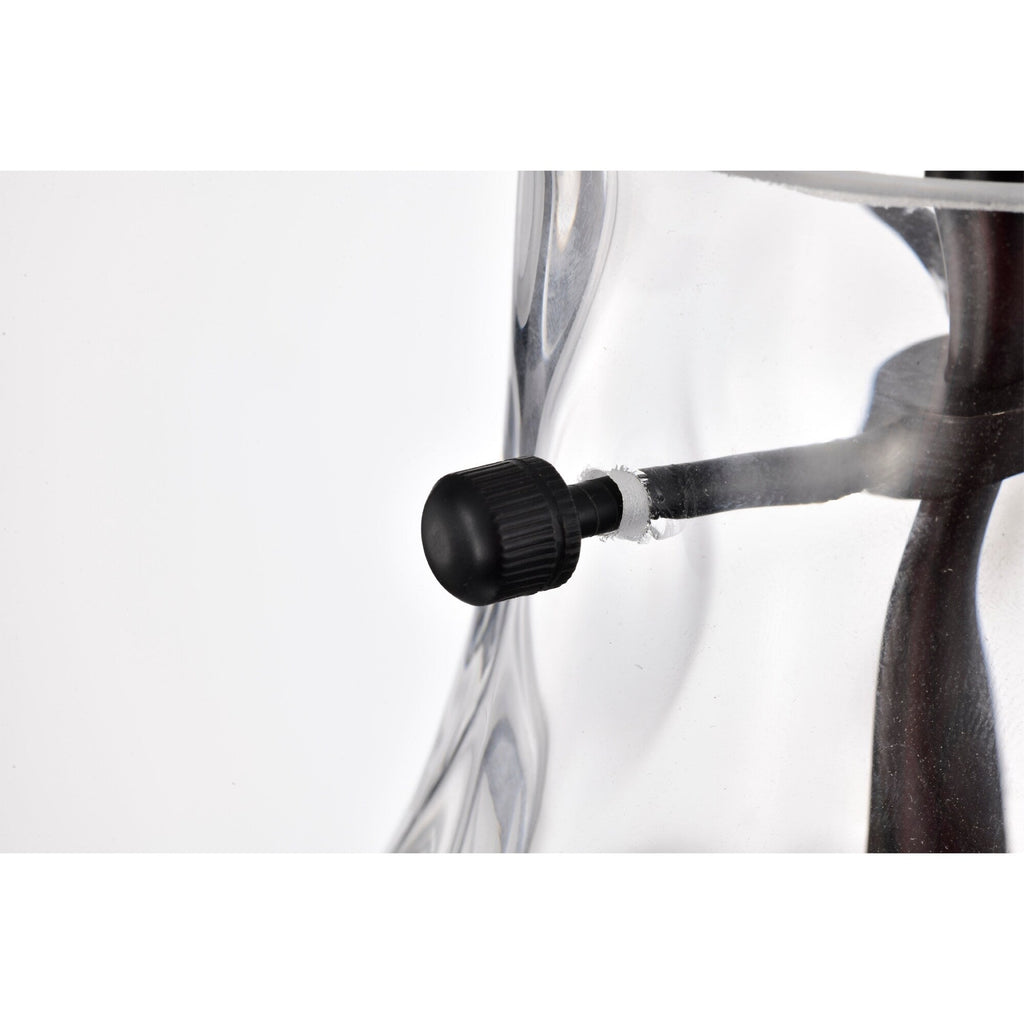 Suspension Daelan en verre transparent alvéolé à une lumière - 12 po