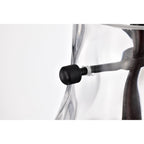 Suspension Daelan en verre transparent alvéolé à une lumière - 12 po