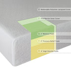 Matelas Daily Boutik Twin en mousse à mémoire de forme de 8 pouces d'épaisseur - Garantie 5 ans