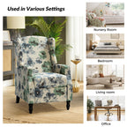 Fauteuil inclinable manuel Damaris de style milieu de siècle avec dossier à oreilles, lot de 2 par HULALA HOME