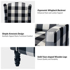 Fauteuil inclinable manuel Damaris de style milieu de siècle avec dossier à oreilles, lot de 2 par HULALA HOME