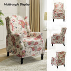 Fauteuil inclinable manuel Damaris de style milieu de siècle avec dossier à oreilles, lot de 2 par HULALA HOME