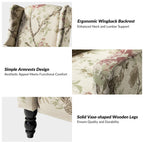 Fauteuil inclinable manuel Damaris de style milieu de siècle avec dossier à oreilles, lot de 2 par HULALA HOME