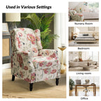 Fauteuil inclinable manuel Damaris de style milieu de siècle avec dossier à oreilles, lot de 2 par HULALA HOME