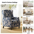 Fauteuil inclinable manuel Damaris de style milieu de siècle avec dossier à oreilles, lot de 2 par HULALA HOME