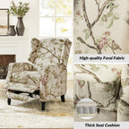 Fauteuil inclinable manuel Damaris de style milieu de siècle avec dossier à oreilles, lot de 2 par HULALA HOME