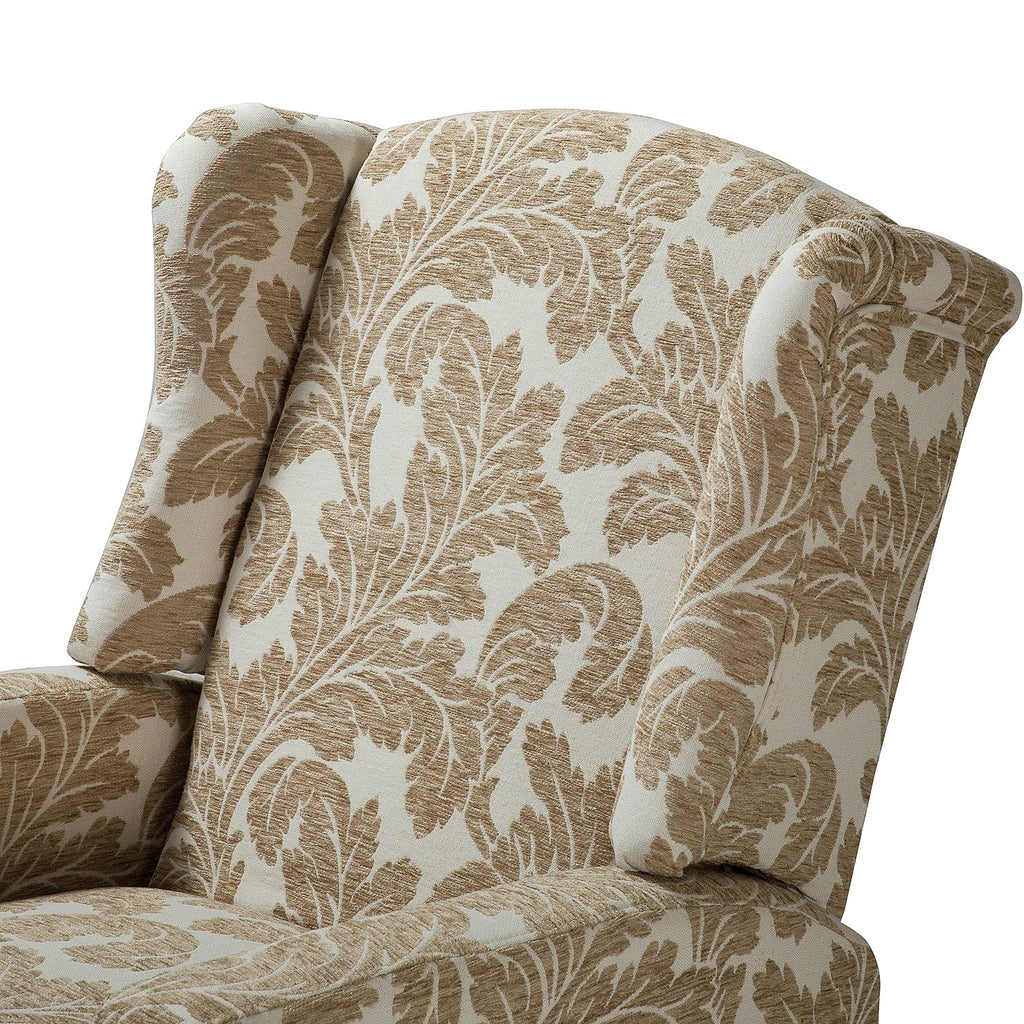 Fauteuil inclinable manuel Damaris de style milieu de siècle avec dossier à oreilles, lot de 2 par HULALA HOME