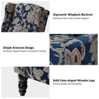 Fauteuil inclinable manuel Damaris de style milieu de siècle avec dossier à oreilles, lot de 2 par HULALA HOME