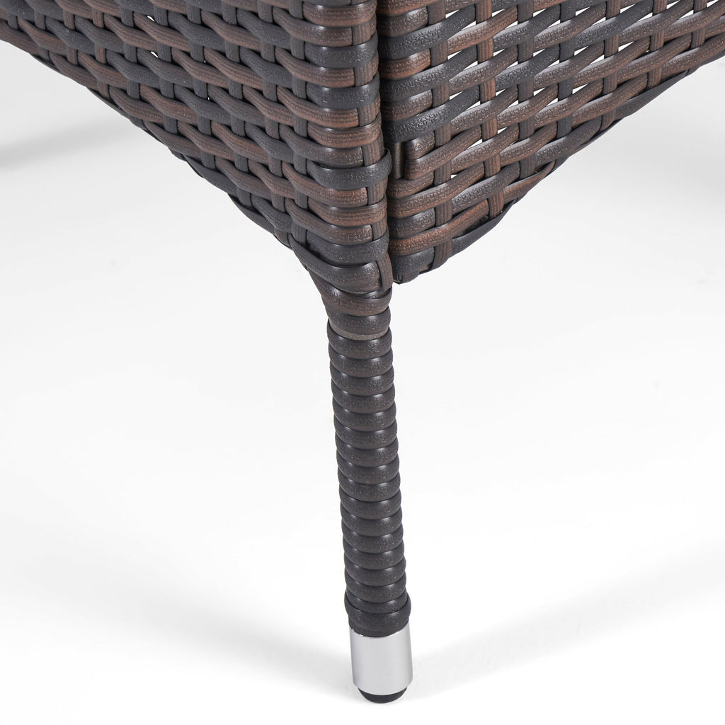 Christopher Knight Home Danby Ensemble de salle à manger d'extérieur 5 pièces en bois d'acacia et osier