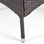 Christopher Knight Home Danby Ensemble de salle à manger d'extérieur 5 pièces en bois d'acacia et osier