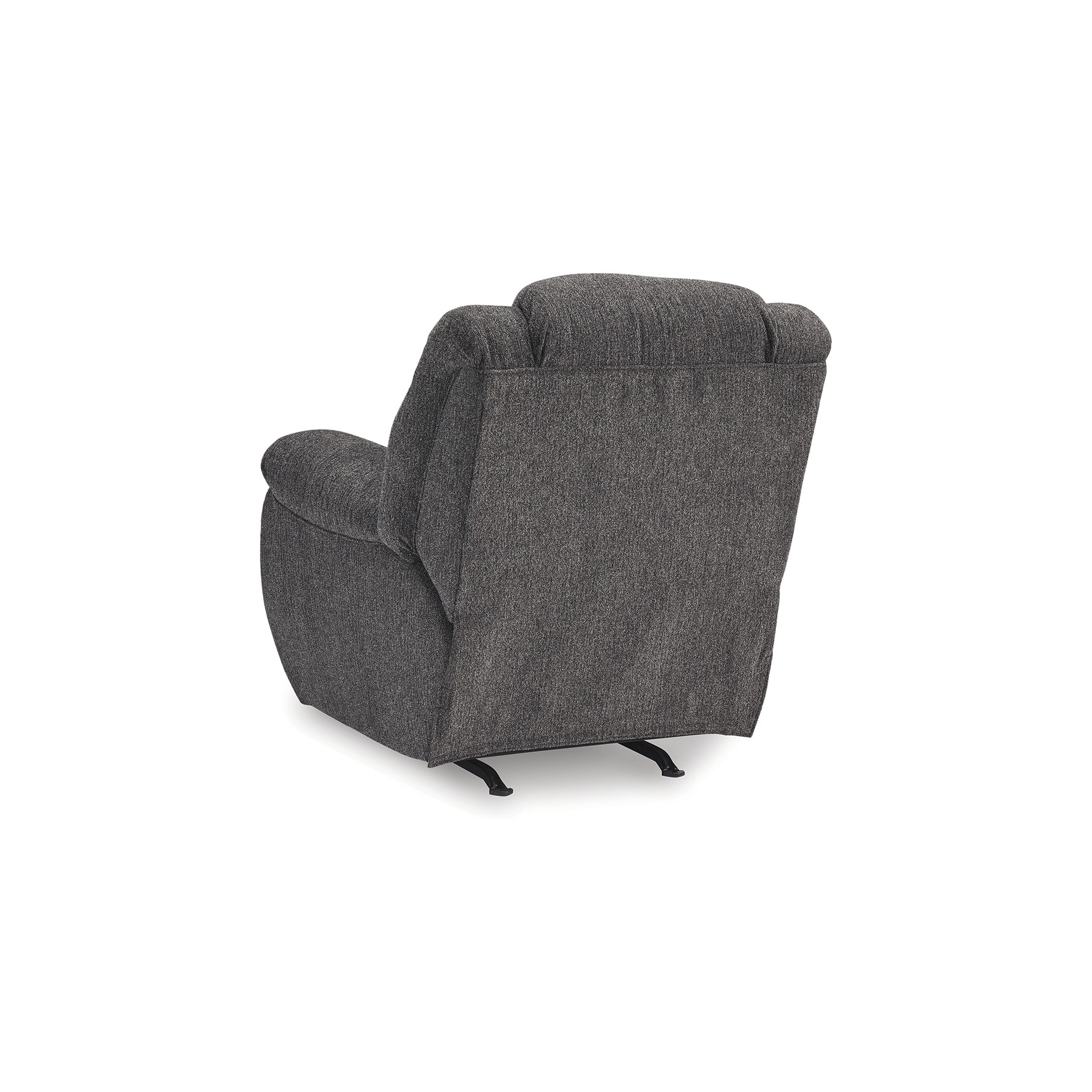 Fauteuil inclinable à bascule manuel Dane, polyester gris, accoudoirs coussinés