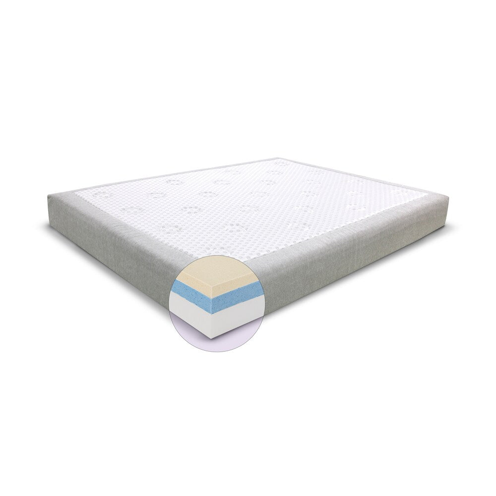 Matelas en mousse à mémoire de forme Danican Cool Pointe 8 pouces King size - Blanc