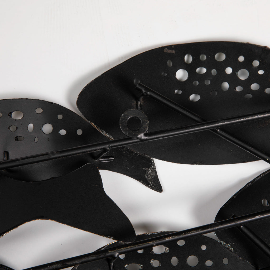 Danya B. Banc de poissons Art mural côtier moderne en métal