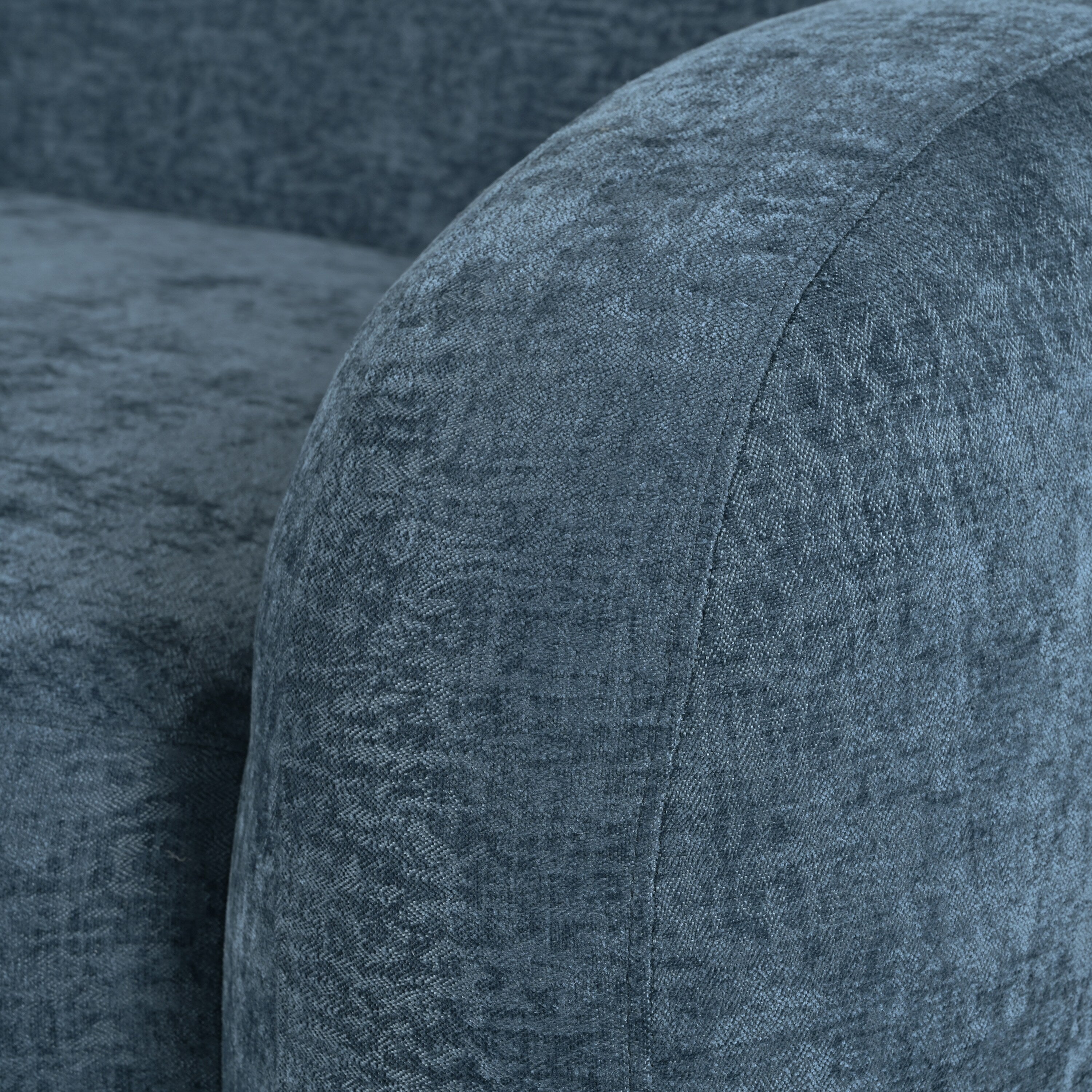 Canapé 3 places minimaliste bleu foncé avec rembourrage en mousse haute densité