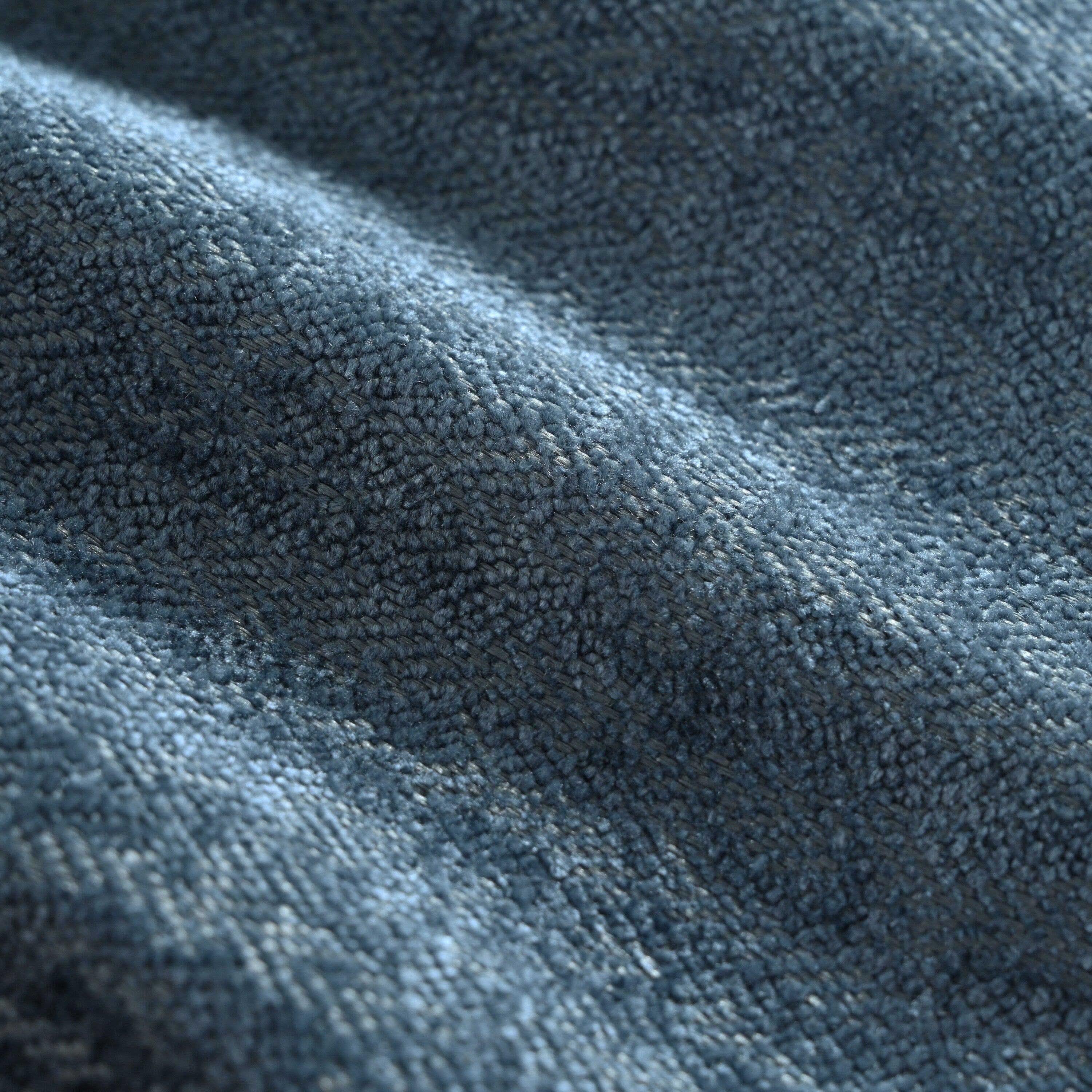 Canapé 3 places minimaliste bleu foncé avec rembourrage en mousse haute densité