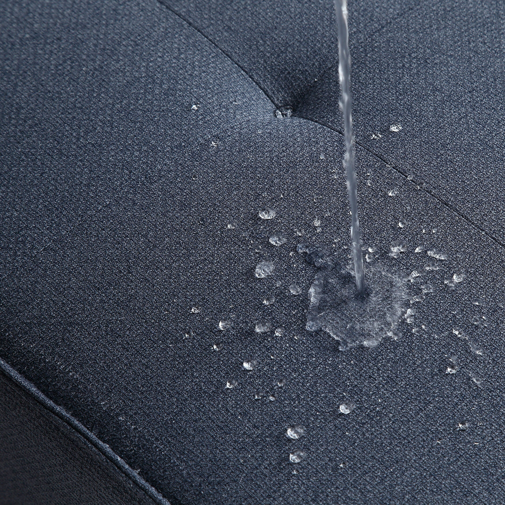 Canapé-lit en tissu imperméable bleu foncé avec haut-parleur Bluetooth