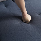 Canapé-lit en tissu imperméable bleu foncé avec haut-parleur Bluetooth