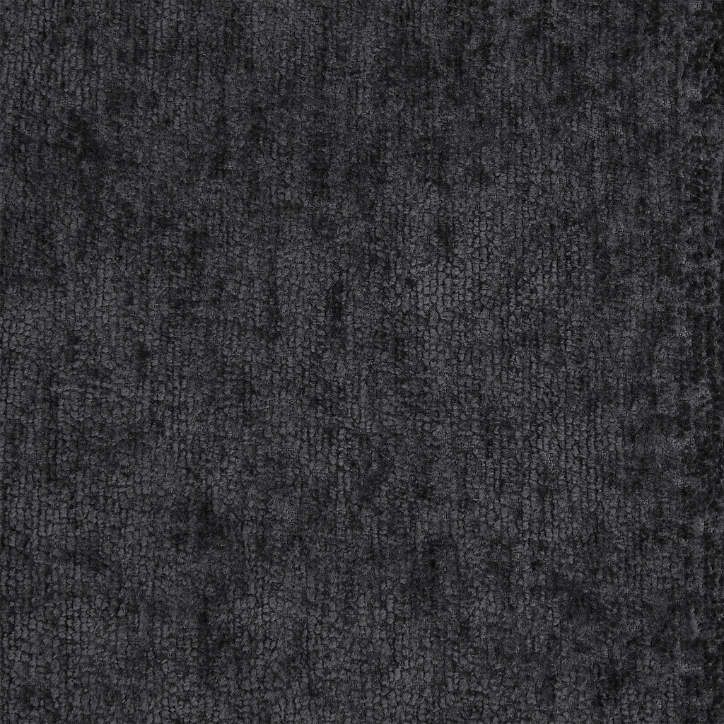 Canapé 3 places rembourré en chenille gris foncé avec pieds en plastique