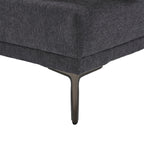 Canapé causeuse en lin gris foncé avec accoudoirs réglables