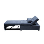 Canapé-lit ottoman simple pliant gris foncé avec dossier réglable