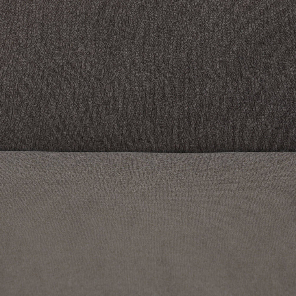 Canapé 1 pièce en tissu moelleux et respirant gris foncé pour salon