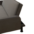 Canapé 1 pièce en tissu moelleux et respirant gris foncé pour salon